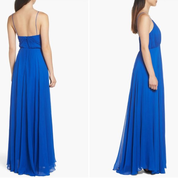 Jill Jill Stuart Pleated Empire Waist Gown Size 6 - Picture 2 of 12